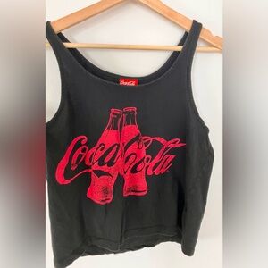 Coca Cola Black Tank Top with Red Logo